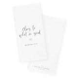 Cling to What is Good, Romans 12:9 Cotton Canvas Scripture, Bible Kitchen Tea Towel - The Cotton and Canvas Co.