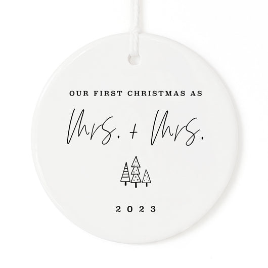 Our First Christmas as Mrs. and Mrs. Christmas Ornament