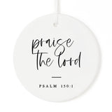 Praise the Lord Scripture Christmas Ornament