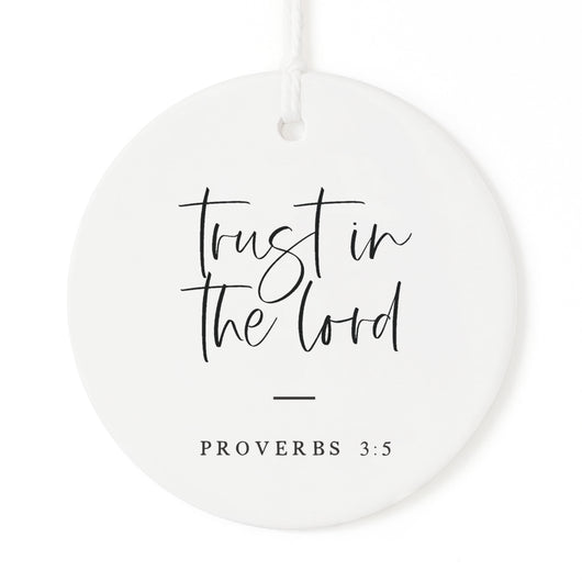 Trust in the Lord Scripture Christmas Ornament