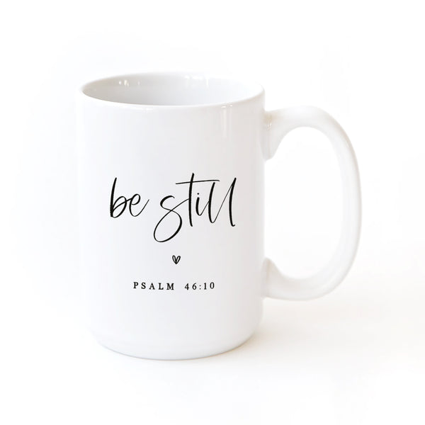 The Cotton and Canvas Co. Be Still Bible Verse Mug
