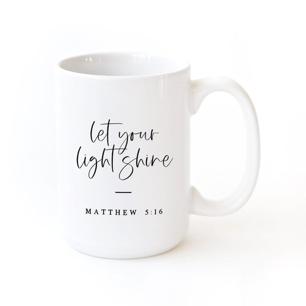 The Cotton and Canvas Co. Let Your Light Shine Bible Verse Mug