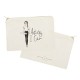Actually, I Can Cotton Canvas Cosmetic Bag - The Cotton and Canvas Co.