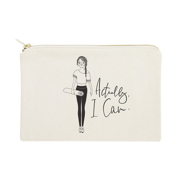 The Cotton and Canvas Co. Actually, I Can Cotton Canvas Cosmetic Bag
