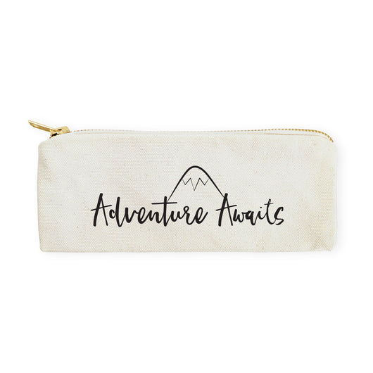 Adventure Awaits Cotton Canvas Pencil Case and Travel Pouch - The Cotton and Canvas Co.