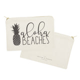 Aloha Beaches Cotton Canvas Cosmetic Bag - The Cotton and Canvas Co.