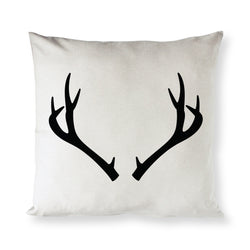 Deer Antler Christmas Holiday Pillow Cover - The Cotton and Canvas Co.