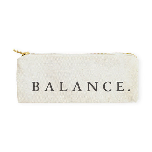 Balance Cotton Canvas Pencil Case and Travel Pouch - The Cotton and Canvas Co.