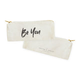 Be You Cotton Canvas Pencil Case and Travel Pouch - The Cotton and Canvas Co.