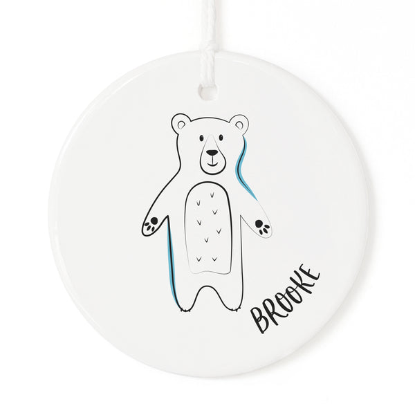 The Cotton and Canvas Co. Personalized Name Bear Christmas Ornament