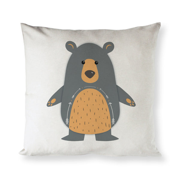 The Cotton and Canvas Co. Bear Cotton Canvas Pillow Cover