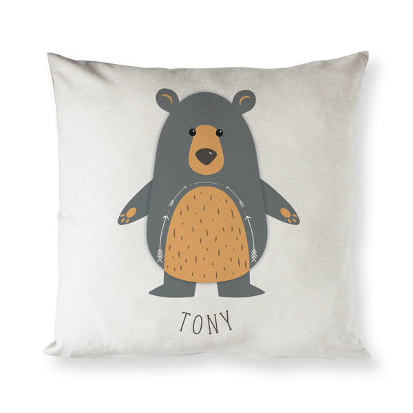 The Cotton and Canvas Co. Personalized Bear Baby Pillow Cover