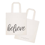 Believe Gym Cotton Canvas Tote Bag - The Cotton and Canvas Co.