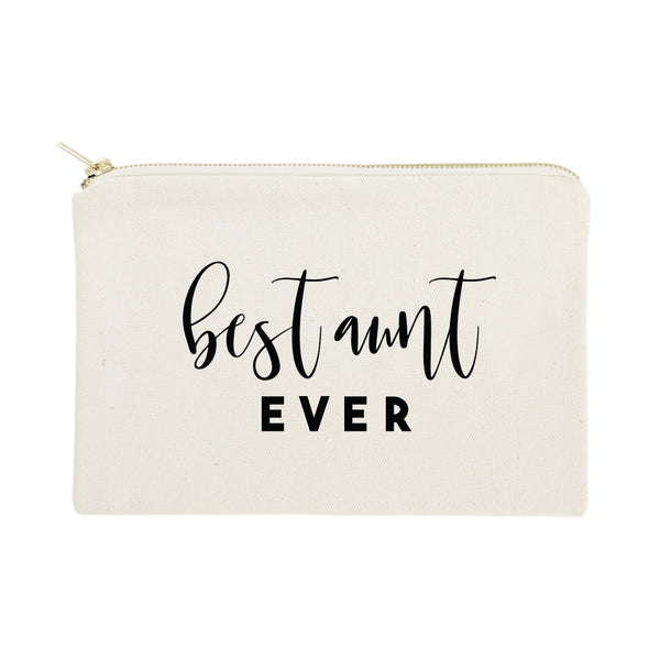 The Cotton and Canvas Co. Best Aunt Ever Cotton Canvas Cosmetic Bag