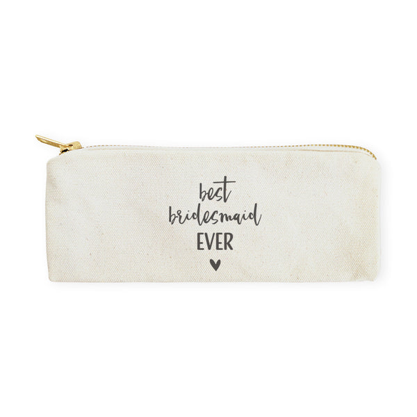 The Cotton and Canvas Co. Best Bridesmaid Ever Cotton Canvas Pencil Case and Travel Pouch