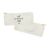 Best Bridesmaid Ever Cotton Canvas Pencil Case and Travel Pouch - The Cotton and Canvas Co.