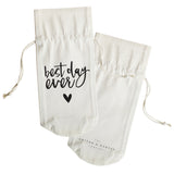 Best Day Ever Canvas Wine Bag - The Cotton and Canvas Co.