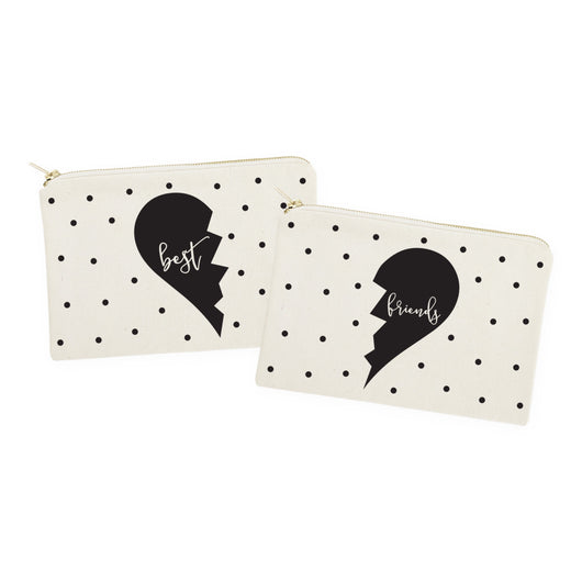 Best Friends Cotton Canvas Cosmetic Bag, 2-Pack - The Cotton and Canvas Co.