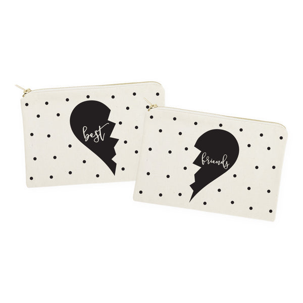 The Cotton and Canvas Co. Best Friends Cotton Canvas Cosmetic Bag, 2-Pack