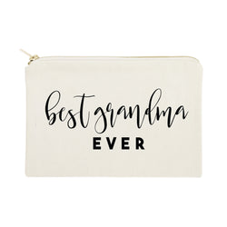 Best Grandma Ever Cotton Canvas Cosmetic Bag - The Cotton and Canvas Co.