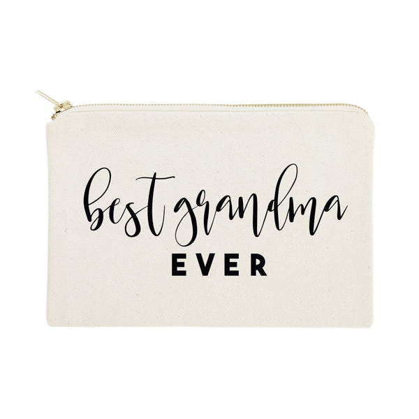 The Cotton and Canvas Co. Best Grandma Ever Cotton Canvas Cosmetic Bag