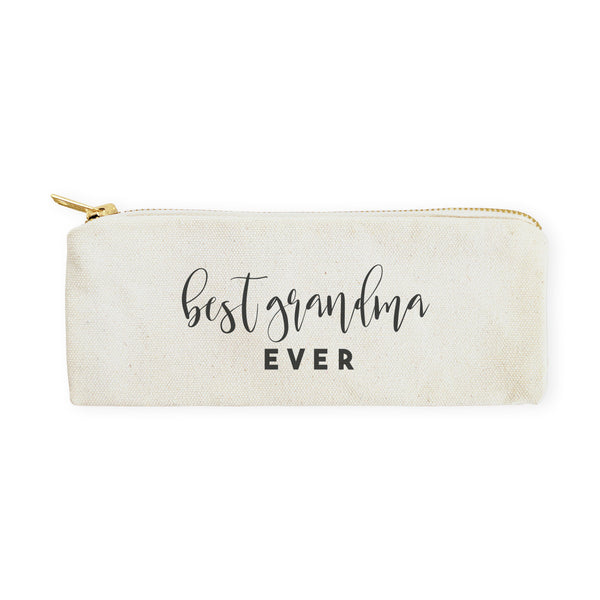The Cotton and Canvas Co. Best Grandma Ever Cotton Canvas Pencil Case and Travel Pouch