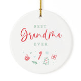 Best Grandma Ever Christmas Ornament - The Cotton and Canvas Co.