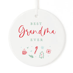 Best Grandma Ever Christmas Ornament - The Cotton and Canvas Co.
