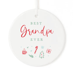 Best Grandpa Ever Christmas Ornament - The Cotton and Canvas Co.