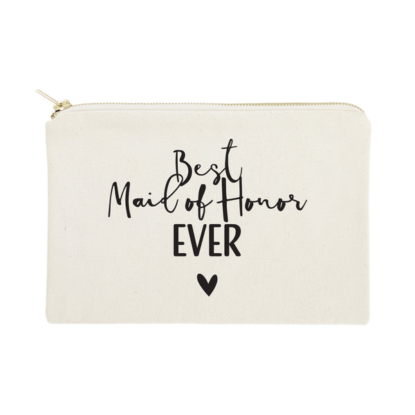 The Cotton and Canvas Co. Best Maid of Honor Ever Cotton Canvas Cosmetic Bag