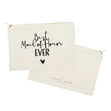 Best Maid of Honor Ever Cotton Canvas Cosmetic Bag - The Cotton and Canvas Co.