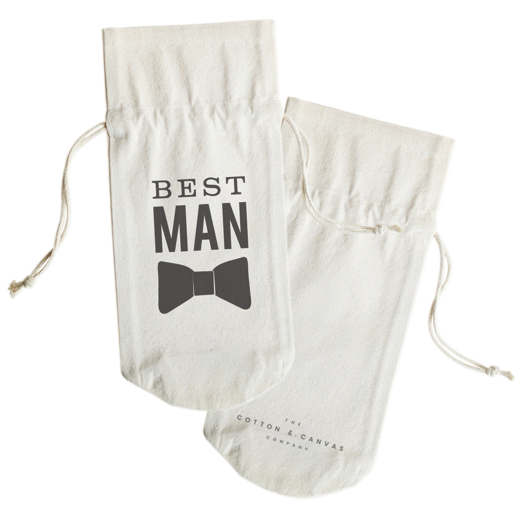 Best Man Cotton Canvas Wine Bag The Cotton & Canvas Co.