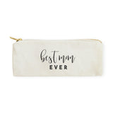 Best Mom Ever Cotton Canvas Pencil Case and Travel Pouch - The Cotton and Canvas Co.