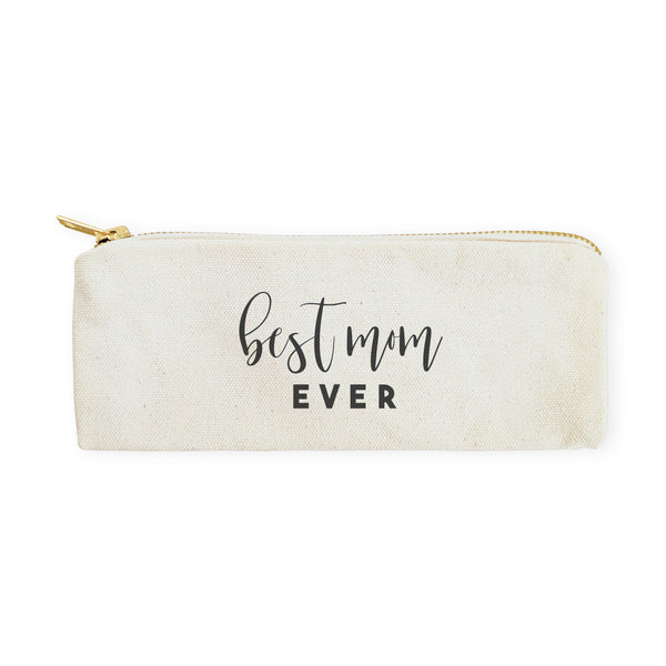 The Cotton and Canvas Co. Best Mom Ever Cotton Canvas Pencil Case and Travel Pouch