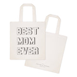 Modern Best Mom Ever Cotton Canvas Tote Bag - The Cotton and Canvas Co.