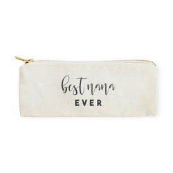 Best Nana Ever Cotton Canvas Pencil Case and Travel Pouch - The Cotton and Canvas Co.