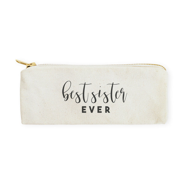 The Cotton and Canvas Co. Best Sister Ever Cotton Canvas Pencil Case and Travel Pouch