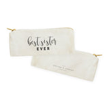 Best Sister Ever Cotton Canvas Pencil Case and Travel Pouch - The Cotton and Canvas Co.