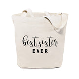 Best Sister Ever Cotton Canvas Tote Bag - The Cotton and Canvas Co.