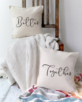 Better Together Cotton Canvas Pillow Covers, 2-Pack - The Cotton and Canvas Co.