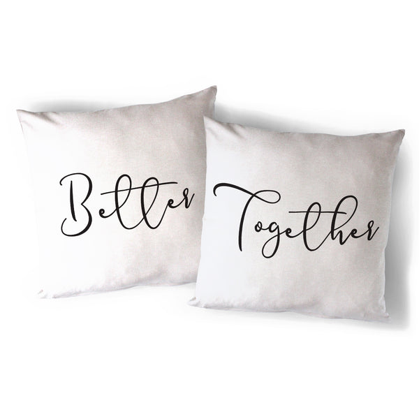 The Cotton and Canvas Co. Better Together Cotton Canvas Pillow Covers, 2-Pack