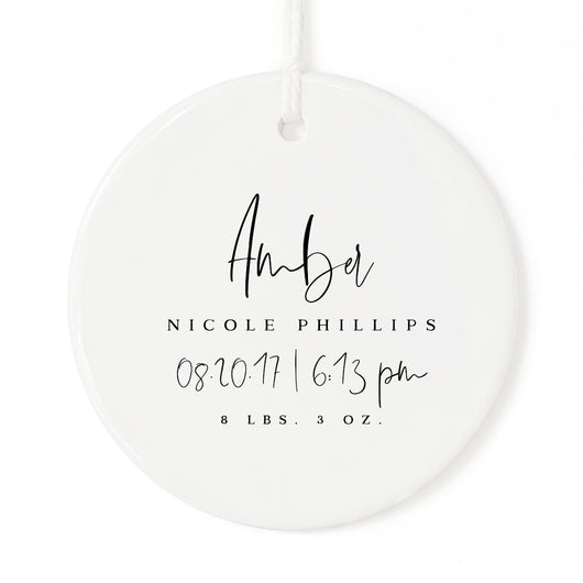 Birth Announcement Christmas Ornament - The Cotton and Canvas Co.