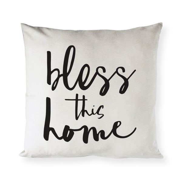 The Cotton and Canvas Co. Bless This Home Cotton Canvas Pillow Cover
