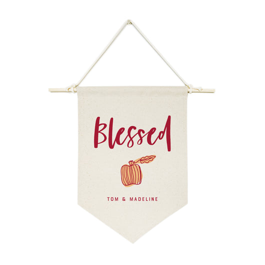 Personalized Couple Names Blessed Hanging Wall Banner - The Cotton and Canvas Co.