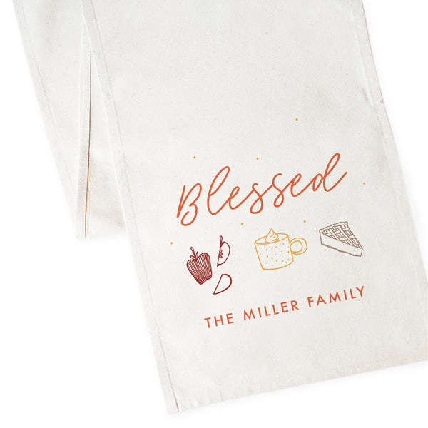 The Cotton and Canvas Co. Personalized Family Last Name Blessed Canvas Table Runner