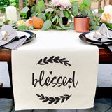 Blessed Cotton Canvas Table Runner - The Cotton and Canvas Co.