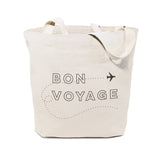 Bon Voyage Cotton Canvas Tote Bag - The Cotton and Canvas Co.