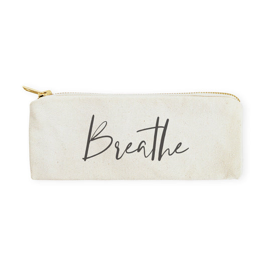 Breathe Cotton Canvas Pencil Case and Travel Pouch - The Cotton and Canvas Co.