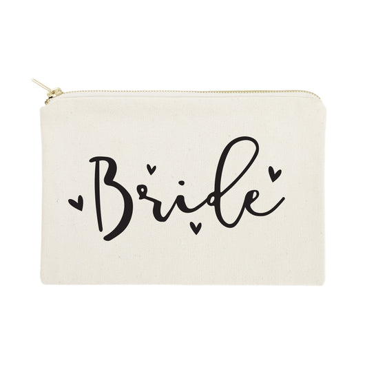 Bride Cotton Canvas Cosmetic Bag - The Cotton and Canvas Co.