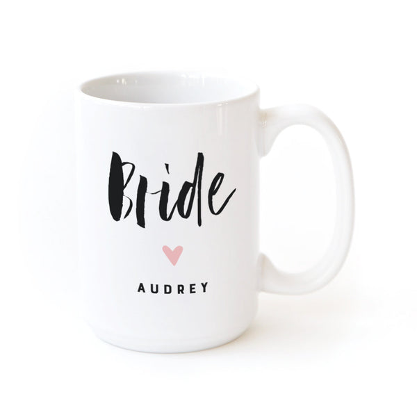 The Cotton and Canvas Co. Bride Personalized Coffee Mug